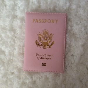 Pink USA passport cover